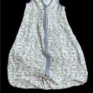 Mosebears Baby Sleep Sack with Blue Trim